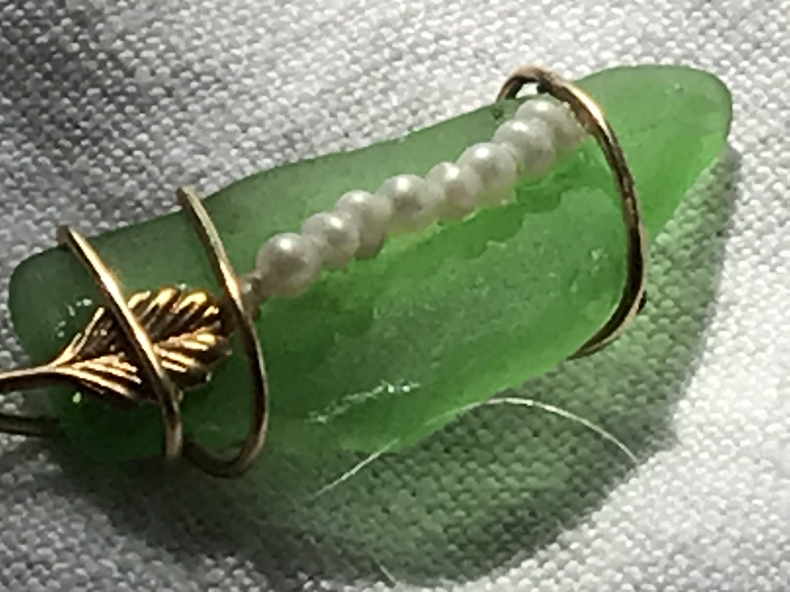 Palm Beach green sea glass pendant
