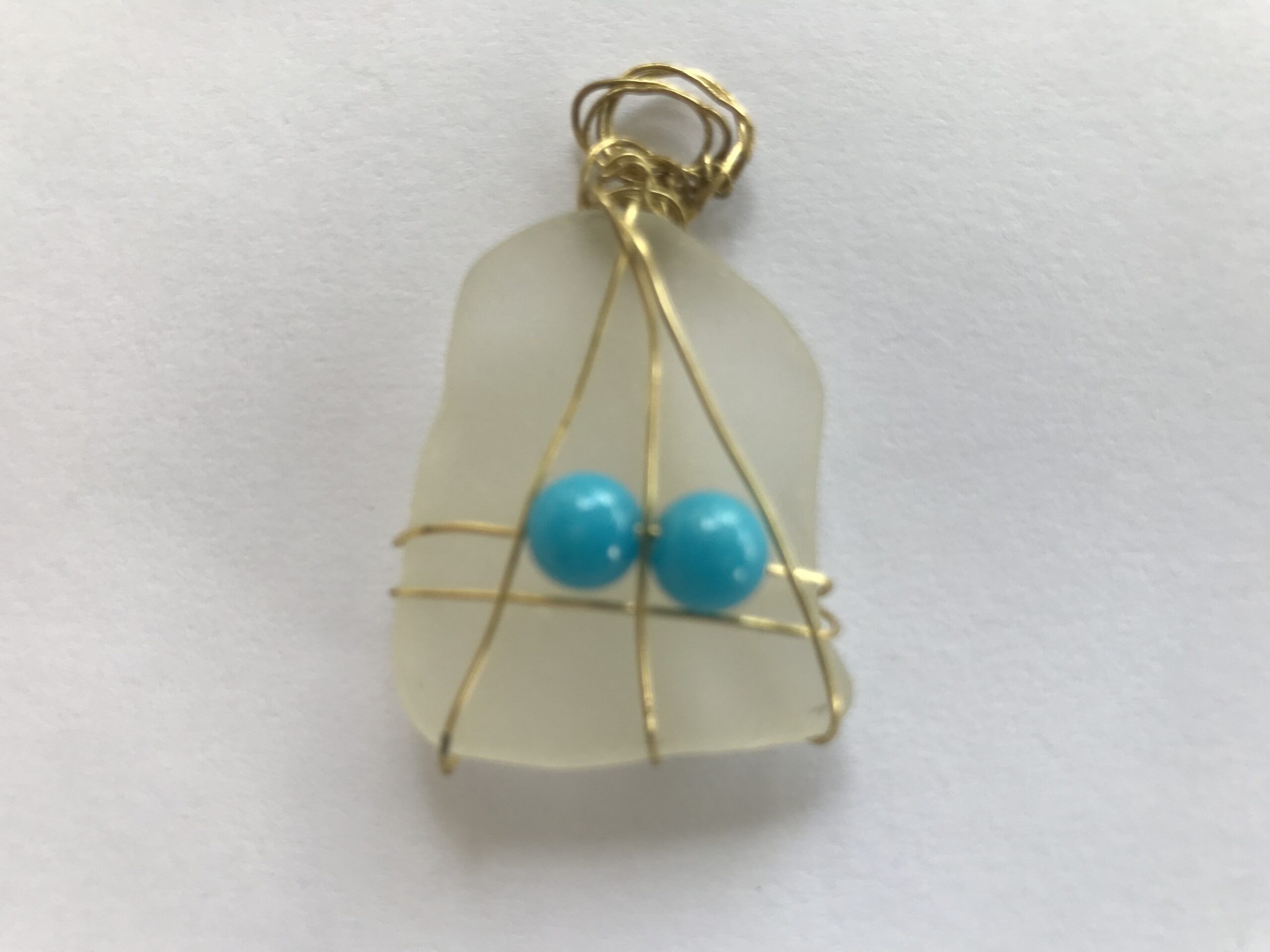 Palm Beach sea glass pendant